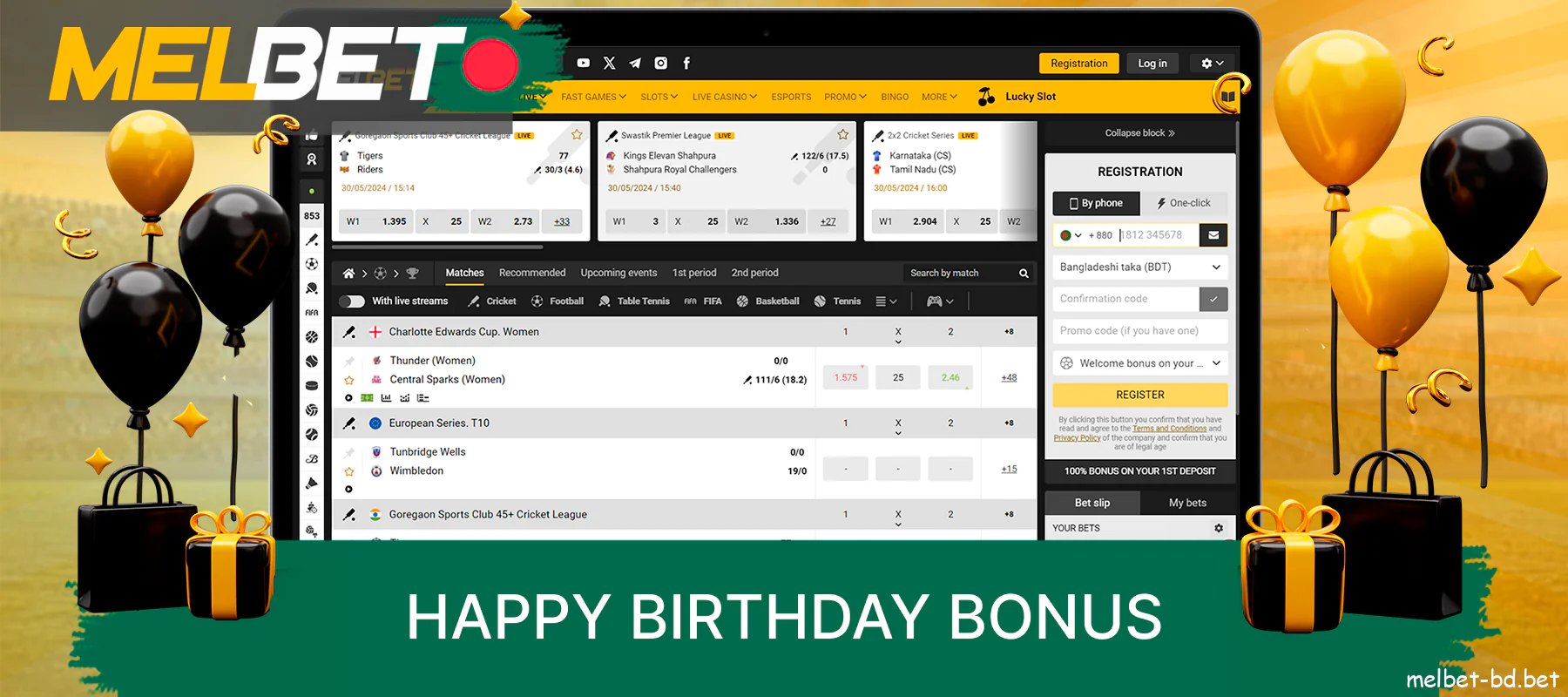 Get a bonus from Melbet on your birthday