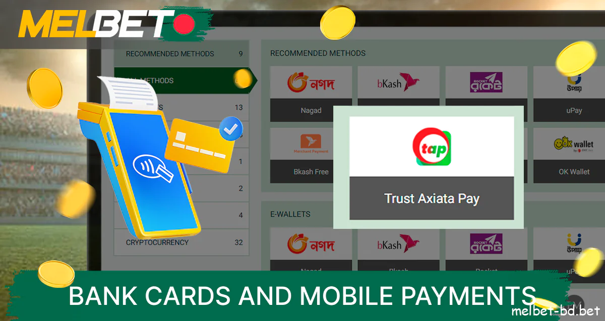 Bank card and mobile payment for Bangladeshi bettors to withdraw from Melbet