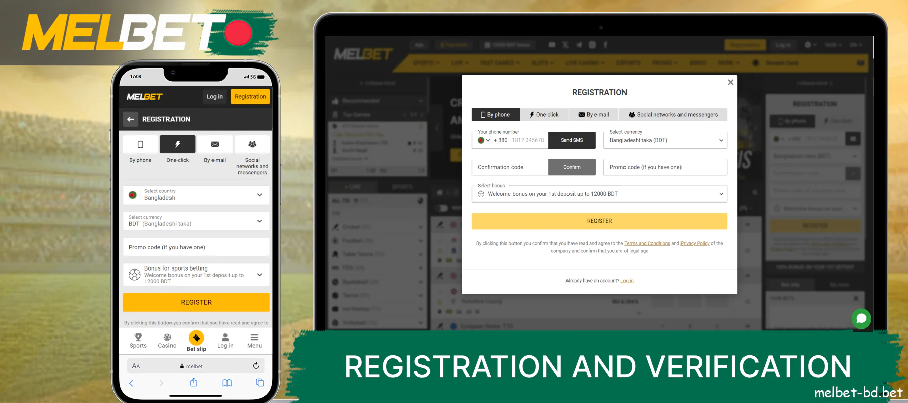 Registration and verification on Melbet website in Bangladesh