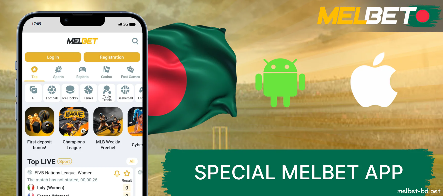 Melbet mobile app for Bangladesh players