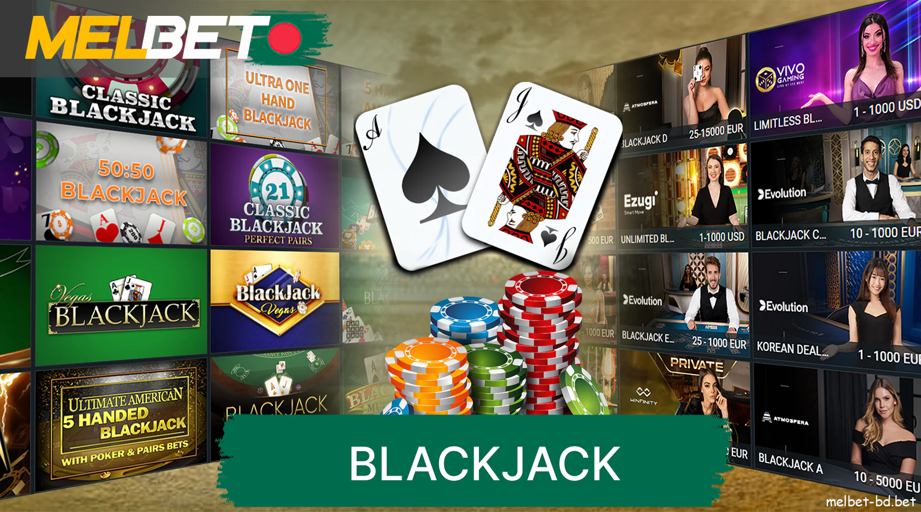 Blackjack is a popular game at Melbet Casino