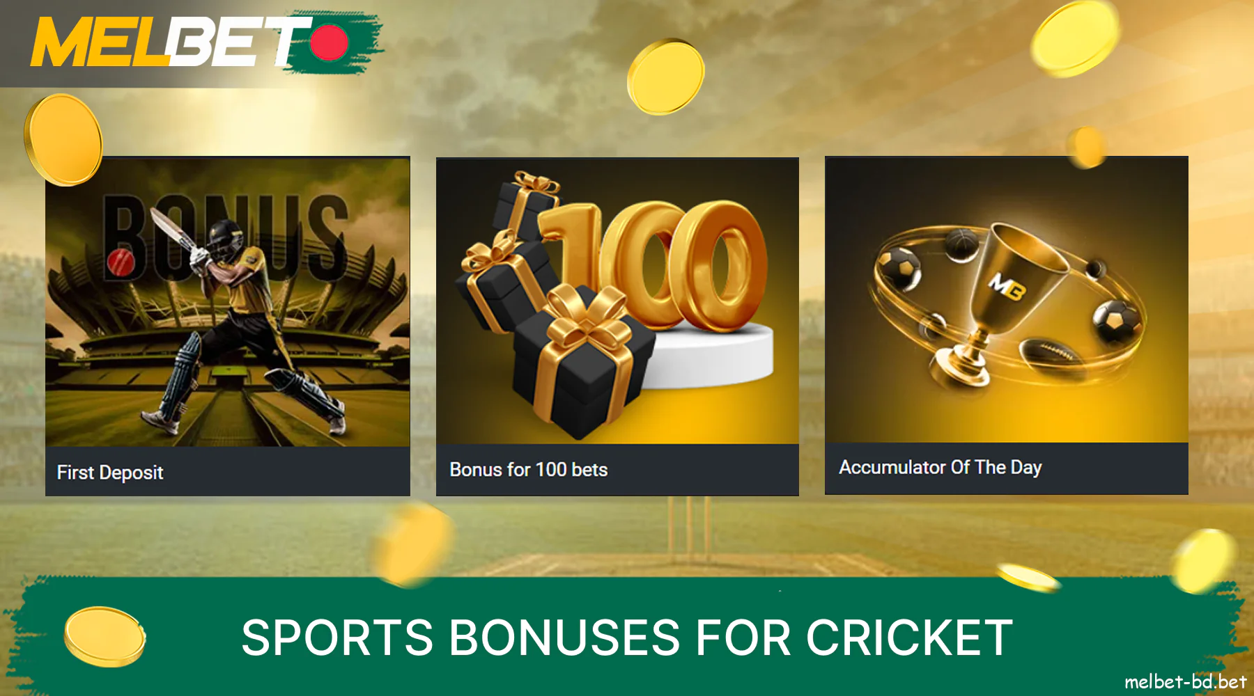 Melbet website sports bonus for cricket is available for all Bangladeshi bettors