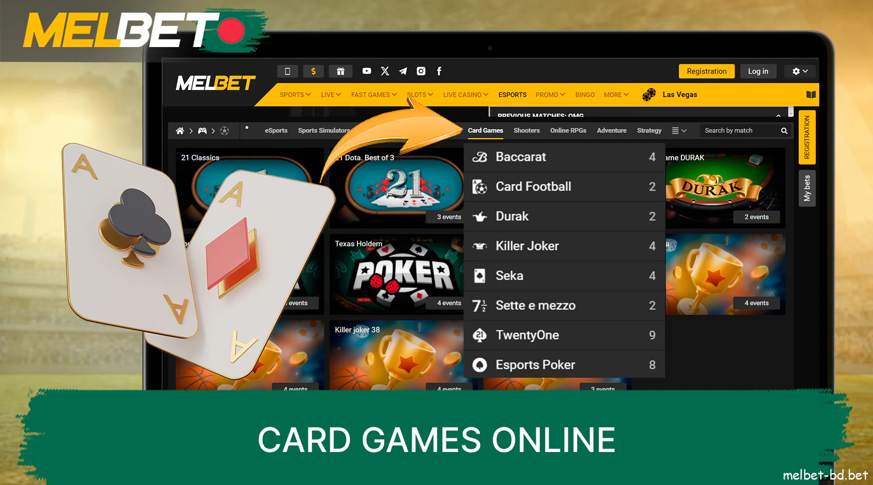 Melbet card game online for Bangladeshi gamblers