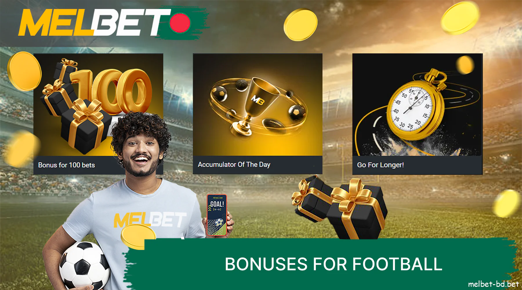 Football bonus for Bangladeshi bettors on Melbet website