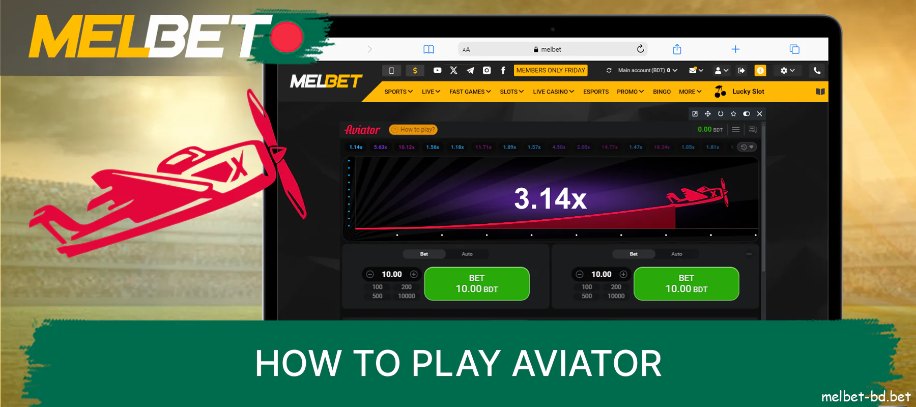 Melbet Aviator rules for Bangladeshi bettors