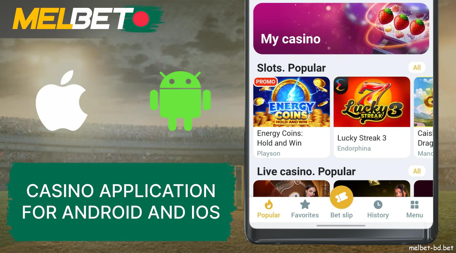 Melbet Casino App for Android and iOS in Bangladesh