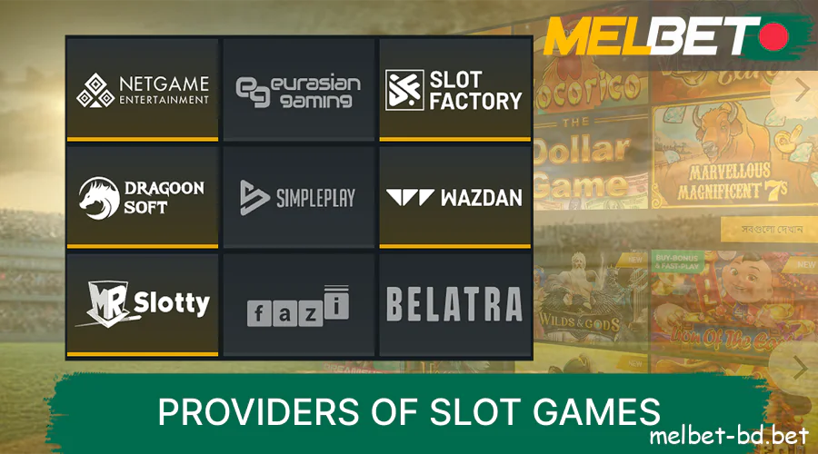 Slot game providers at Melbet Casino