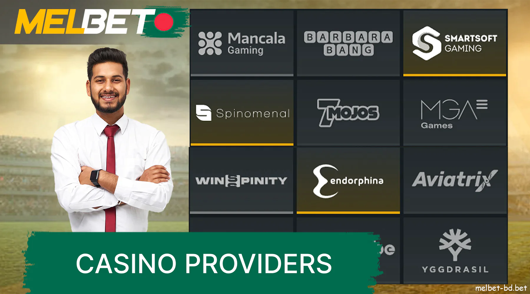 Melbet online casino cooperates directly with well-known and licensed providers