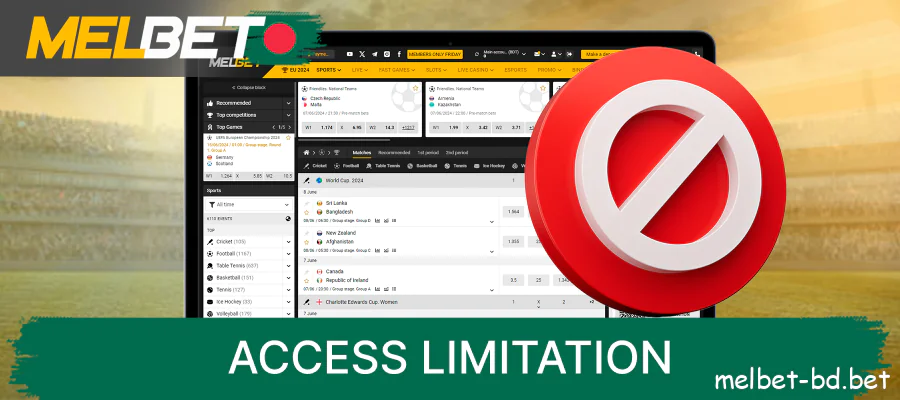 Limited access to Melbet site for Bangladeshi players