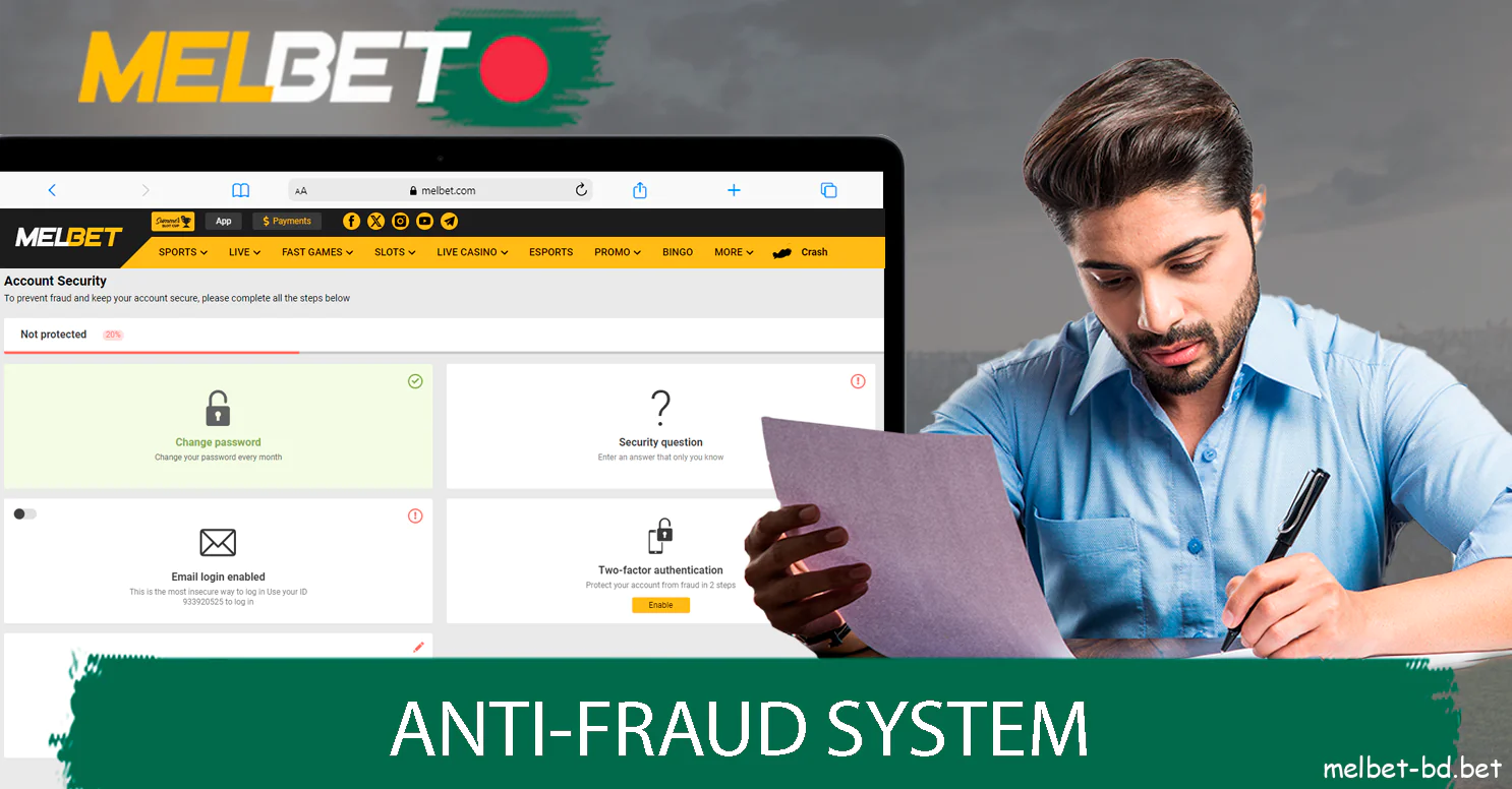 Melbet uses the anti-fraud system