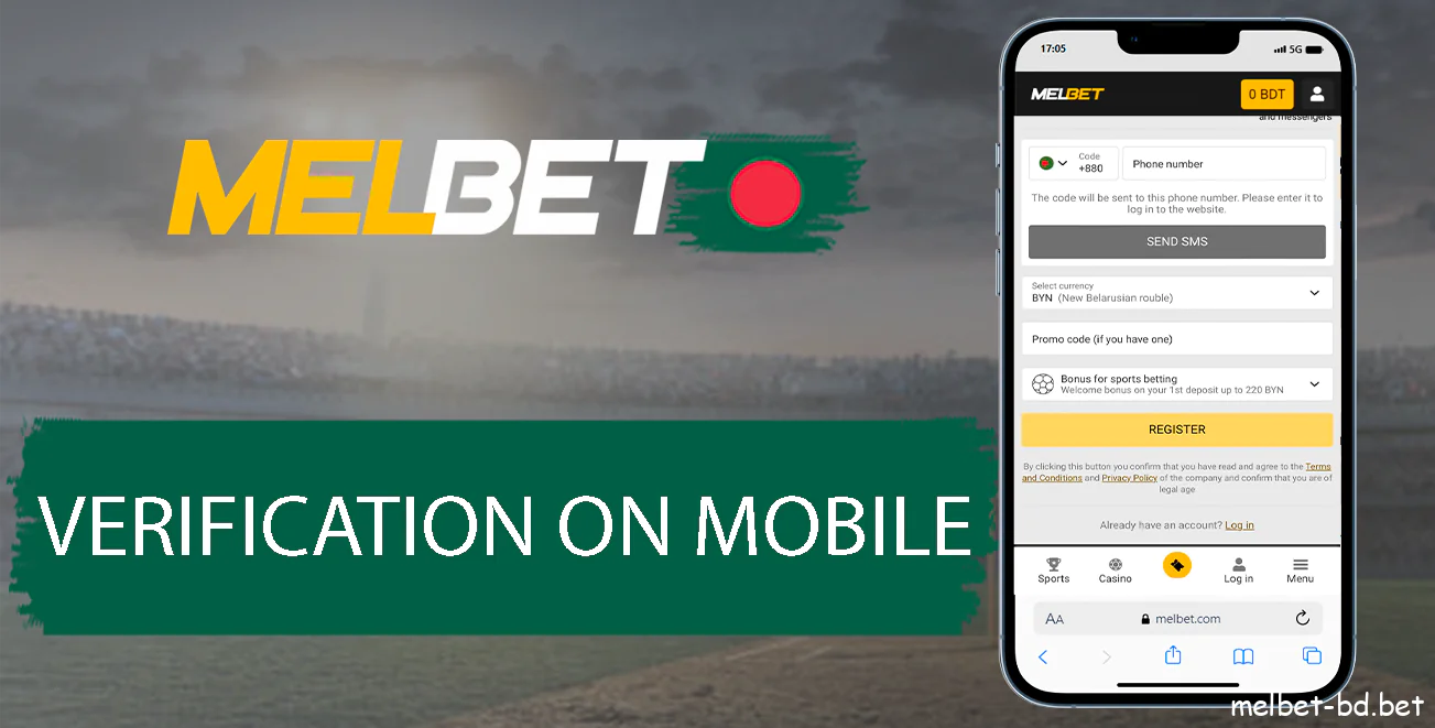 You can vertify Melbet through mobile